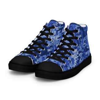 Digital Camo Men’s high top canvas shoes