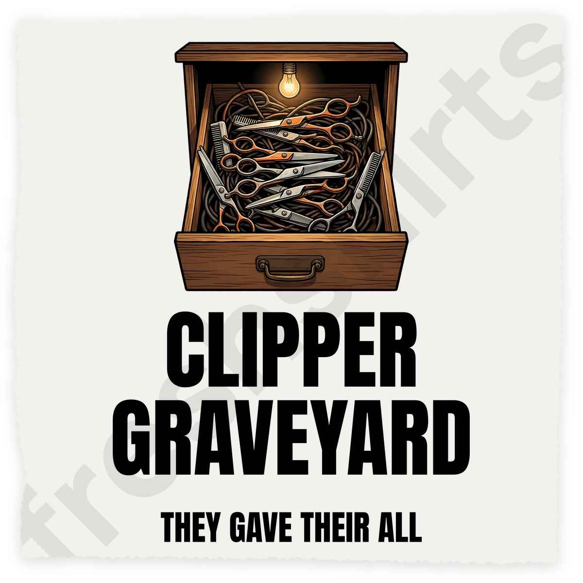 Clipper Graveyard Shirt - Funny Barber Hair Stylist Tee