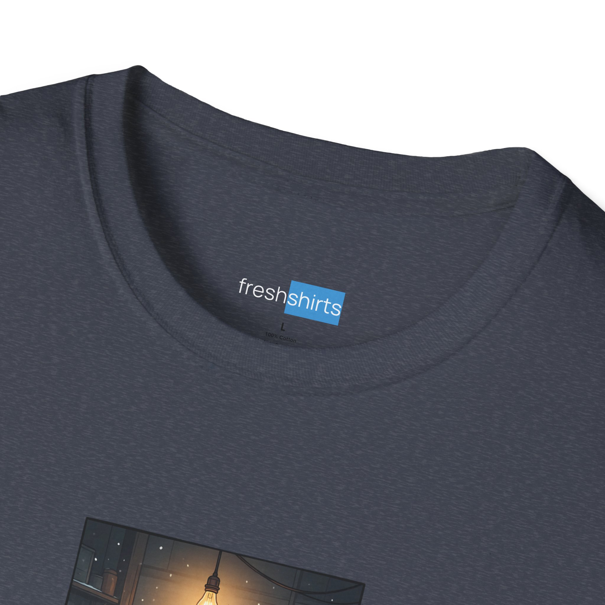 Sleigh Mechanic Reindeer Not Included Christmas Shirt - freshshirts neck label on Heather Navy