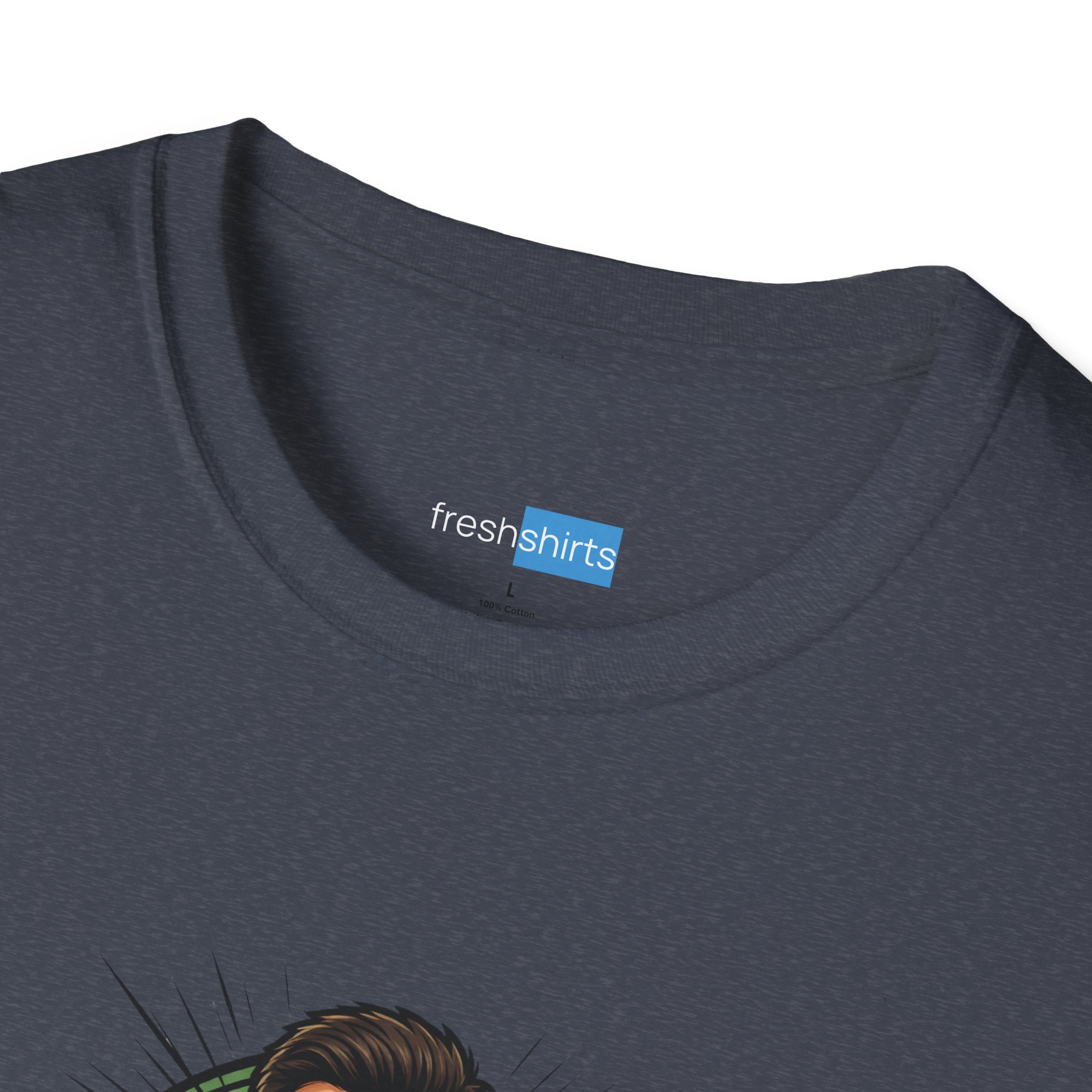 Coach Voice Activated Funny Coach Shirt - freshshirts neck label on Heather Navy