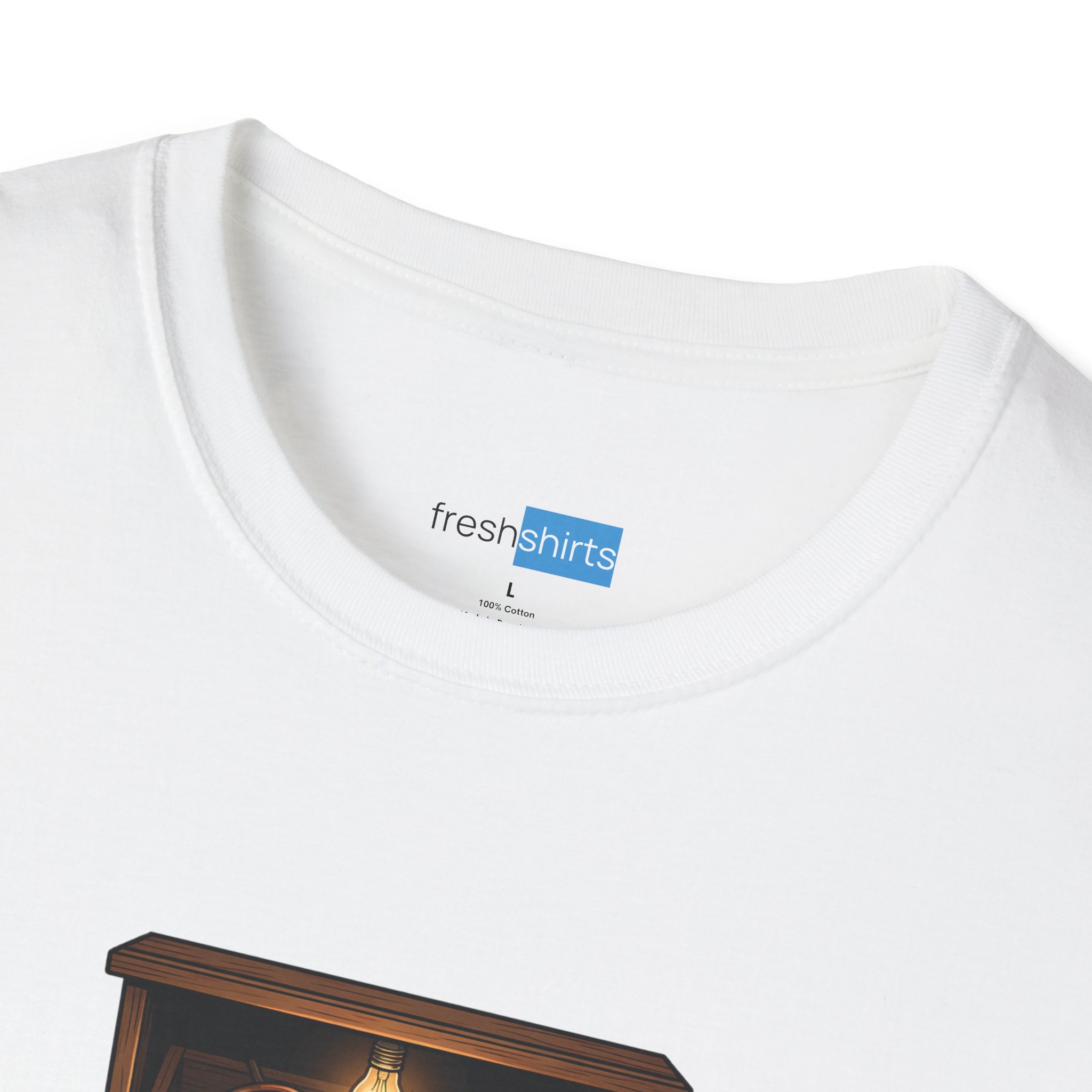 Clipper Graveyard Shirt - Funny Barber Hair Stylist Tee - freshshirts neck label on White