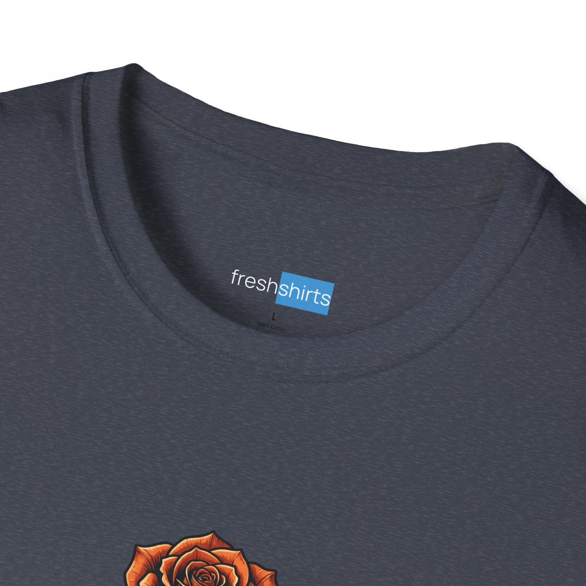 Roses Wilt Rebar Is Forever Civil Engineer Shirt - freshshirts neck label on Heather Navy