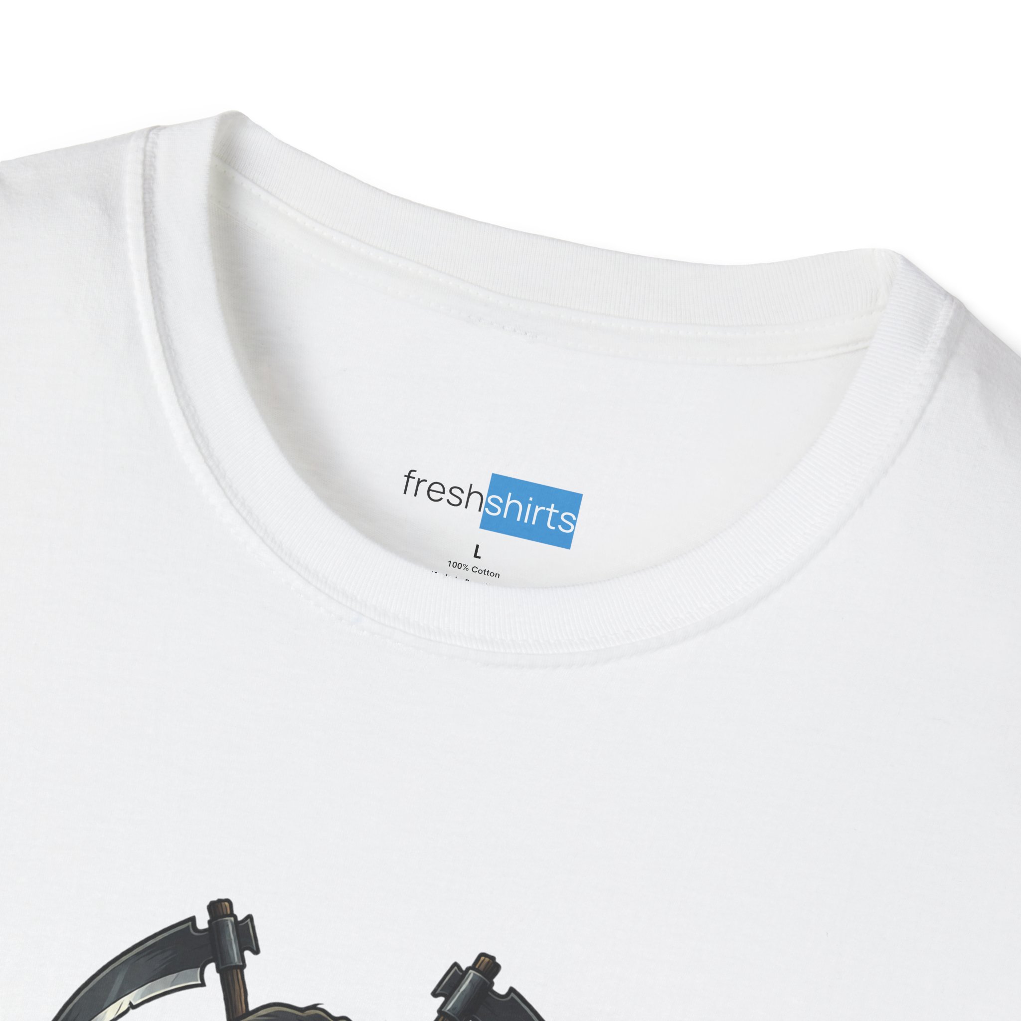 Off The Clock Grim Reaper Shirt - See You Next Halloween - freshshirts neck label on White