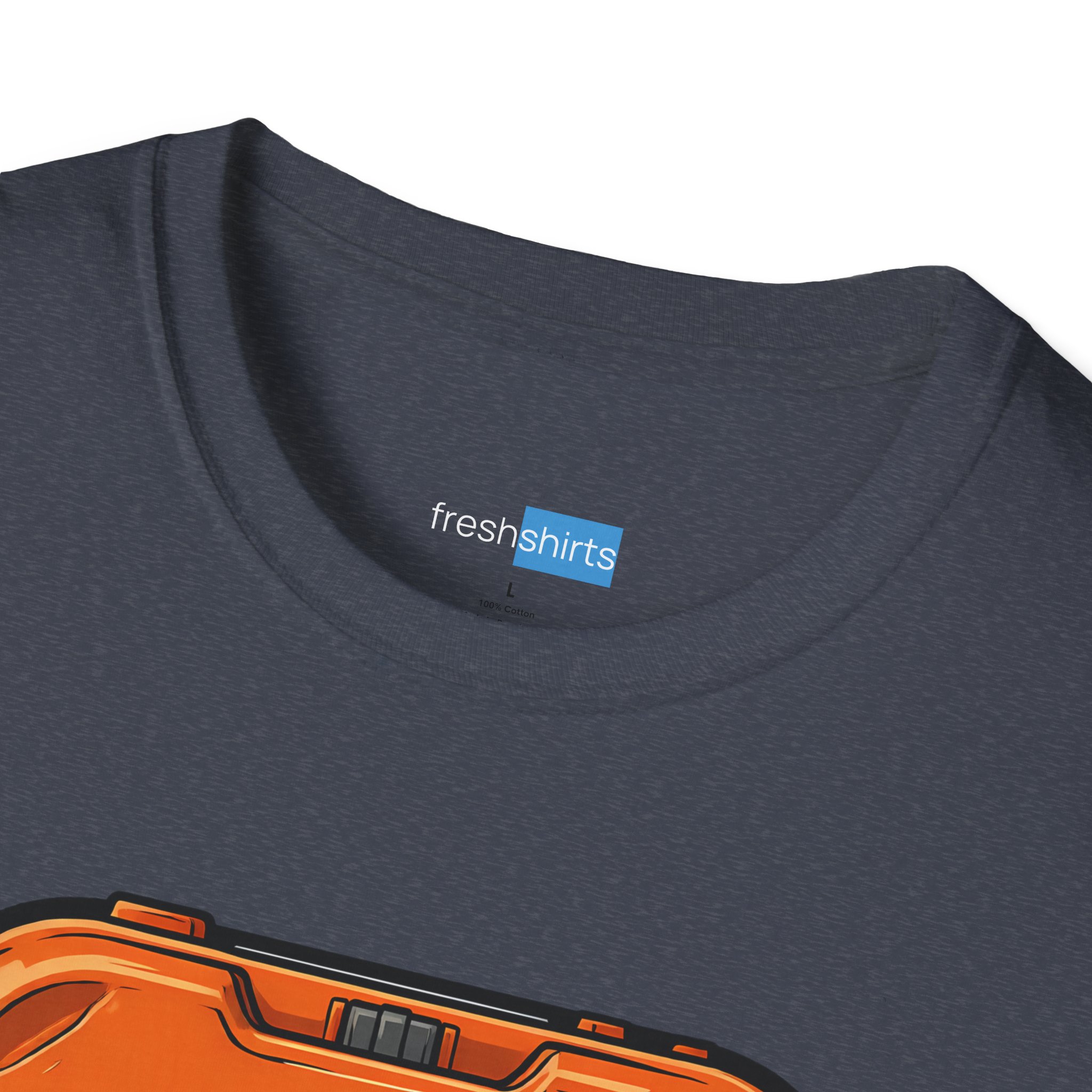 Flight Data Do Not Open Black Box Shirt - freshshirts neck label on Heather Navy