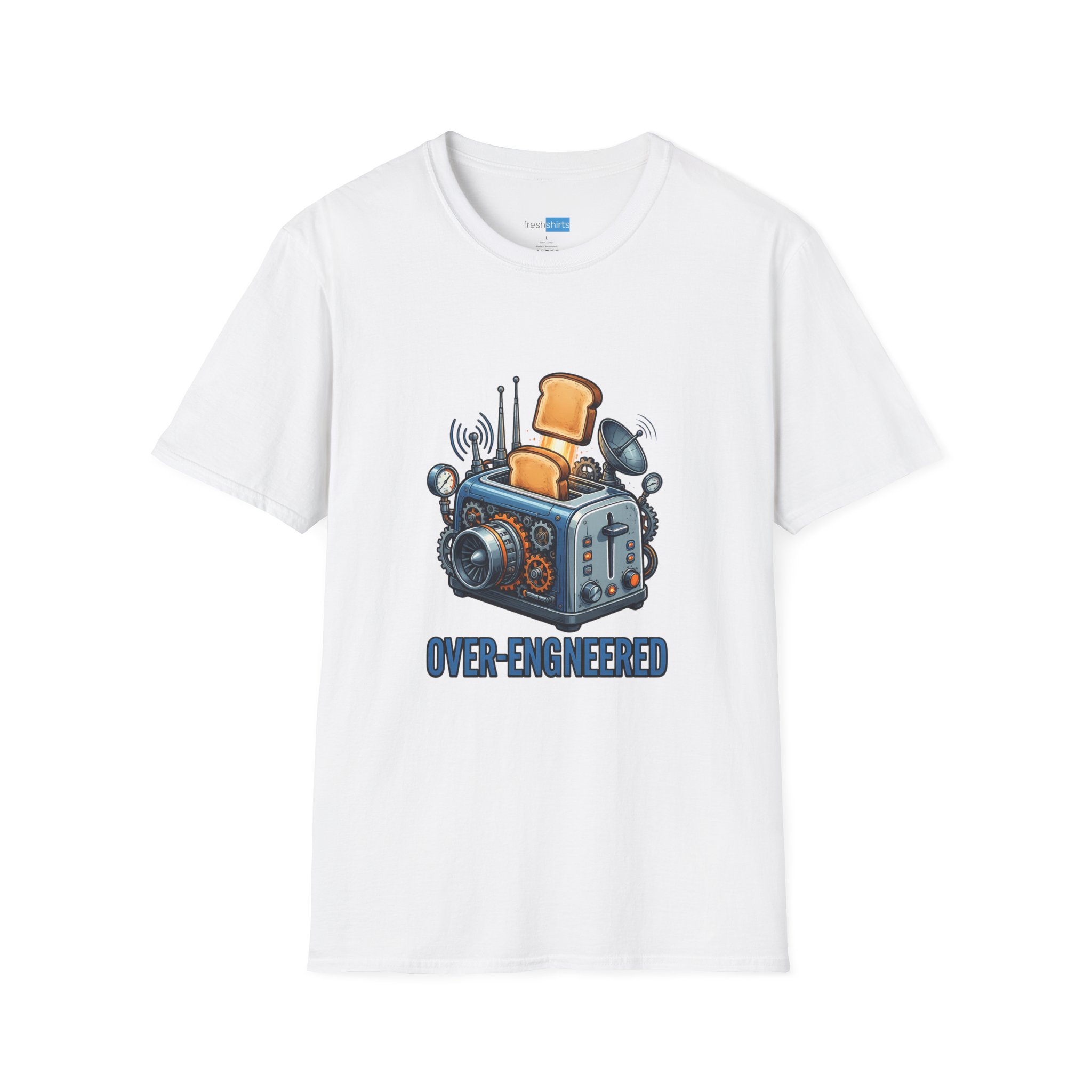 Over-Engineered Toaster Shirt - Funny Engineer Tee - White