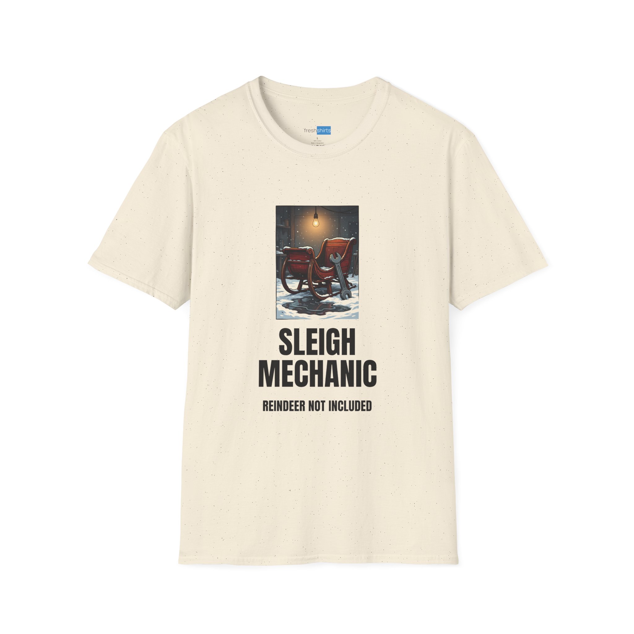 Sleigh Mechanic Reindeer Not Included Christmas Shirt - Natural
