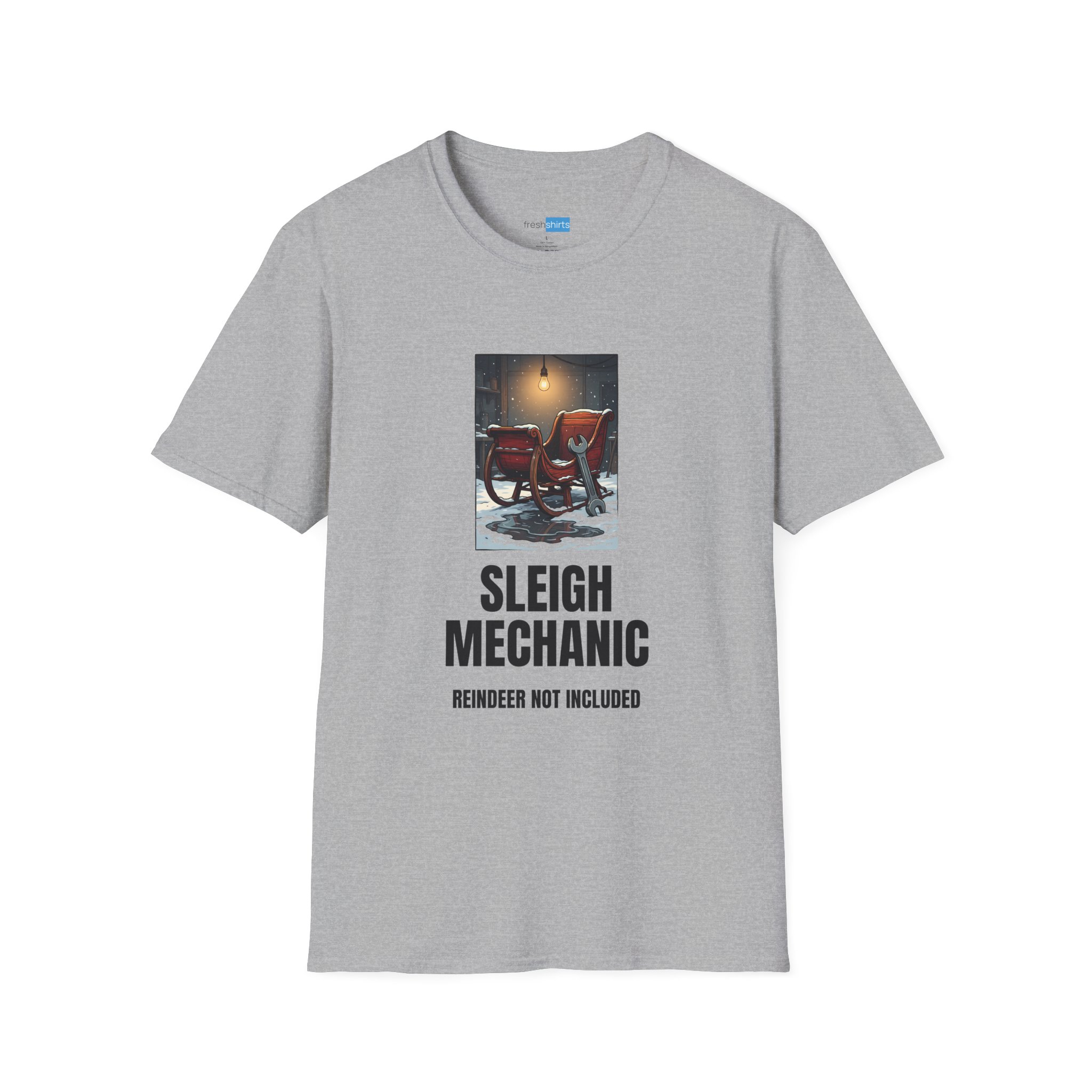 Sleigh Mechanic Reindeer Not Included Christmas Shirt - Sport Grey