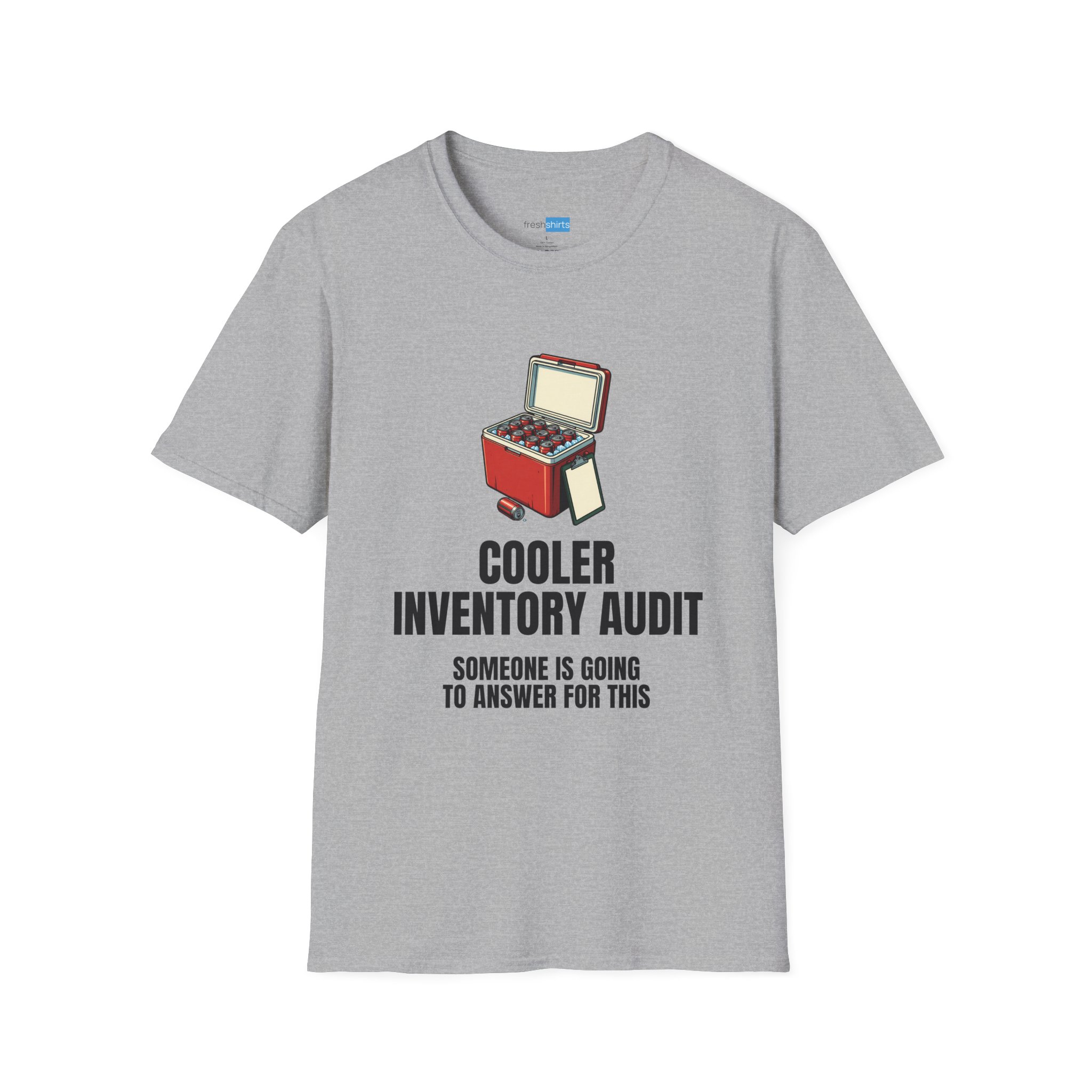 Cooler Inventory Audit Funny Beer Shirt - Sport Grey