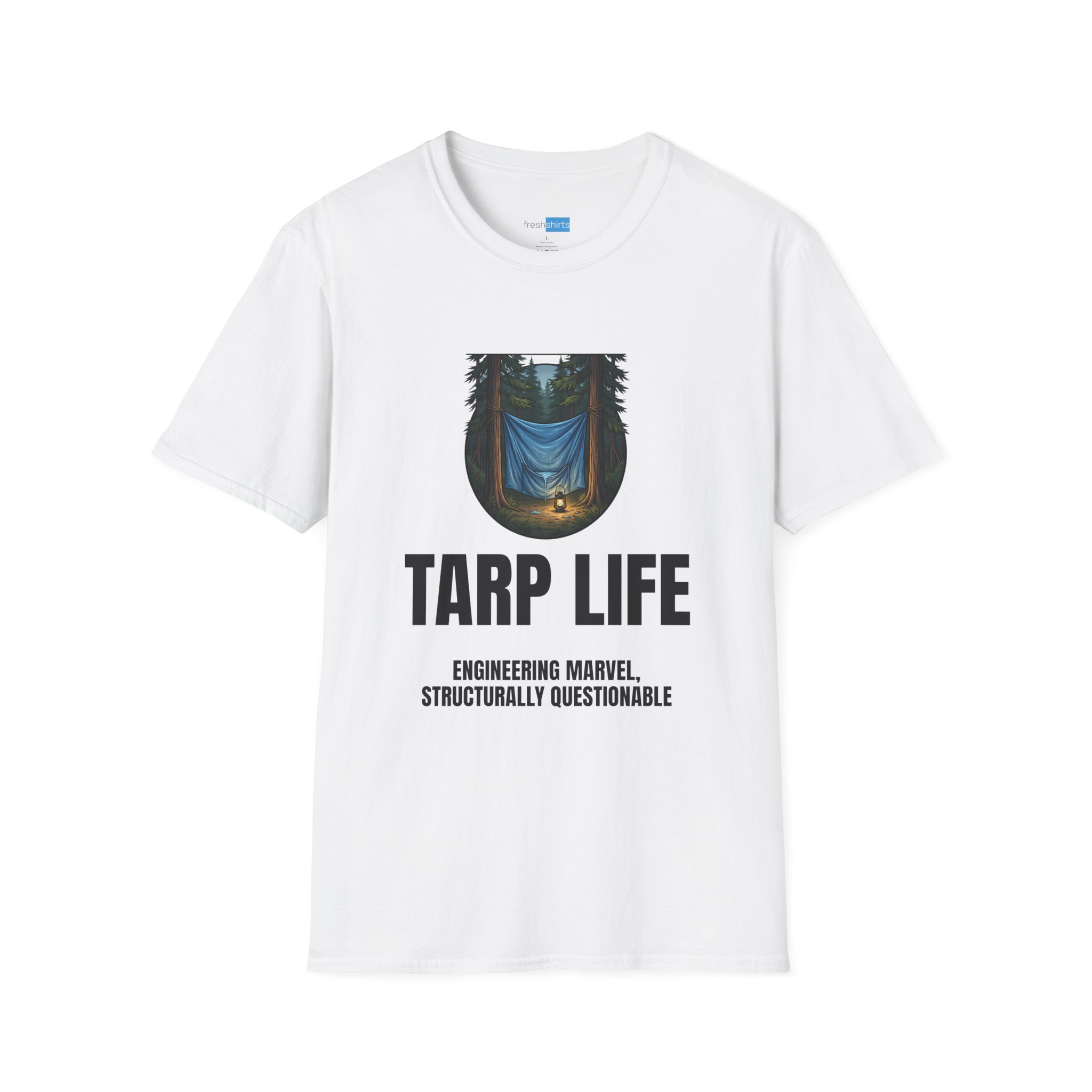 Tarp Life Shirt - Engineering Marvel Structurally Questionable - White