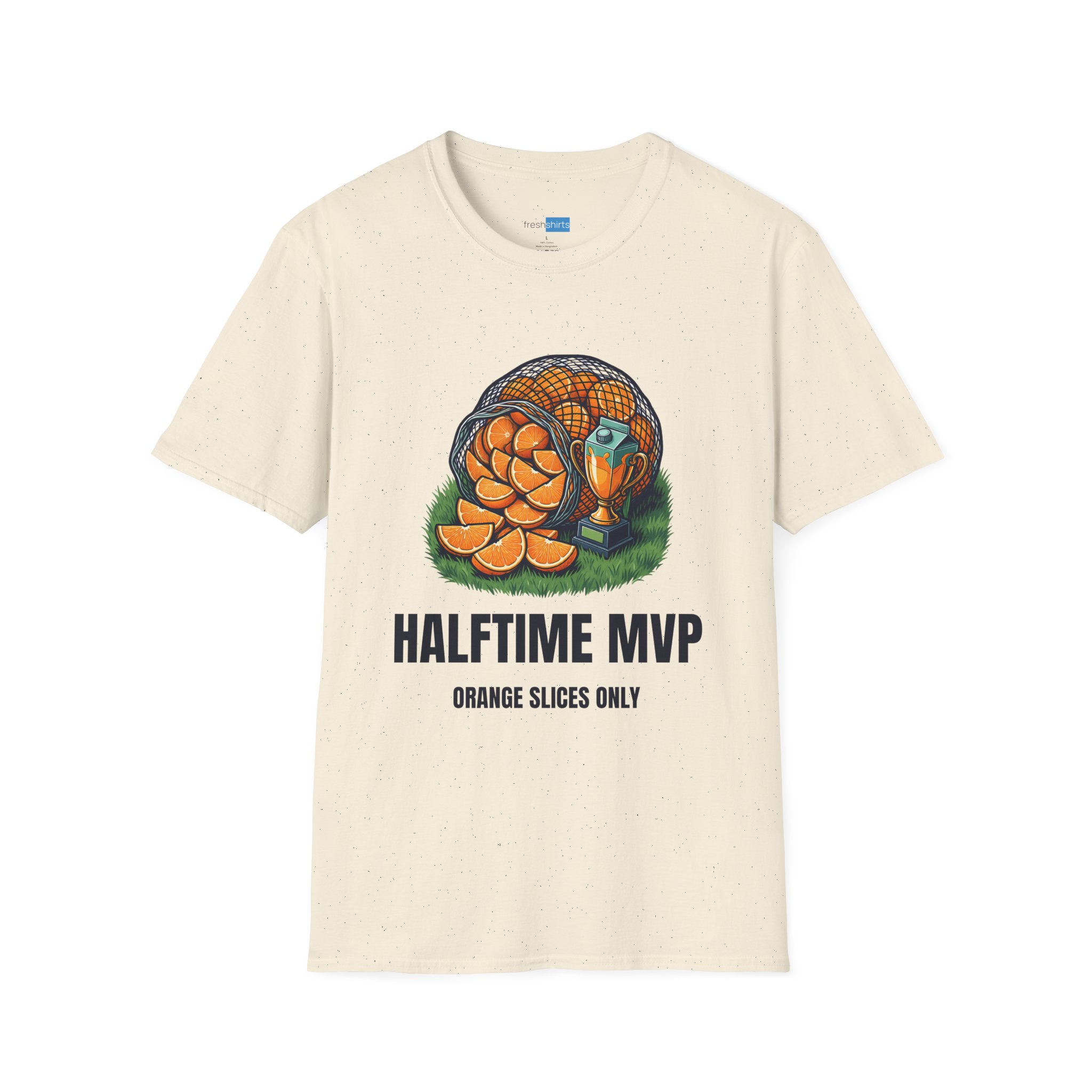 Halftime MVP Orange Slices Only Youth Soccer Shirt - Natural