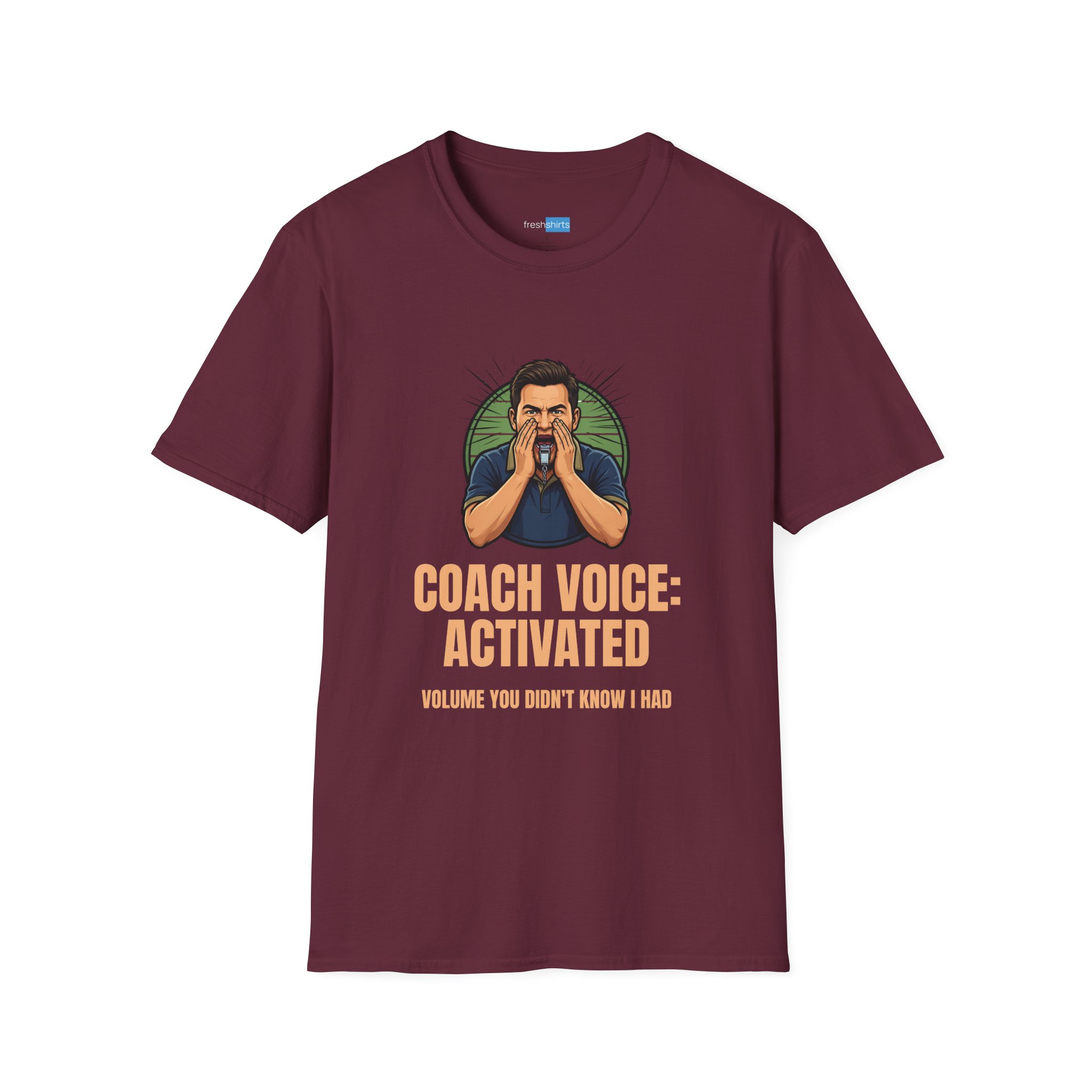 Coach Voice Activated Funny Coach Shirt - Maroon