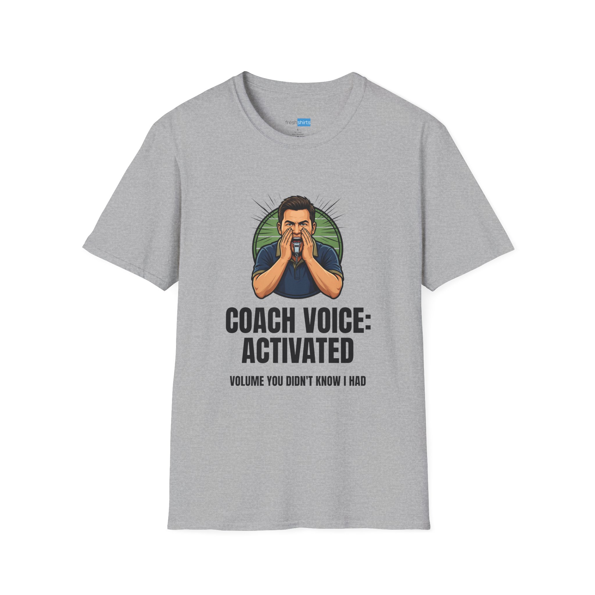 Coach Voice Activated Funny Coach Shirt - Sport Grey