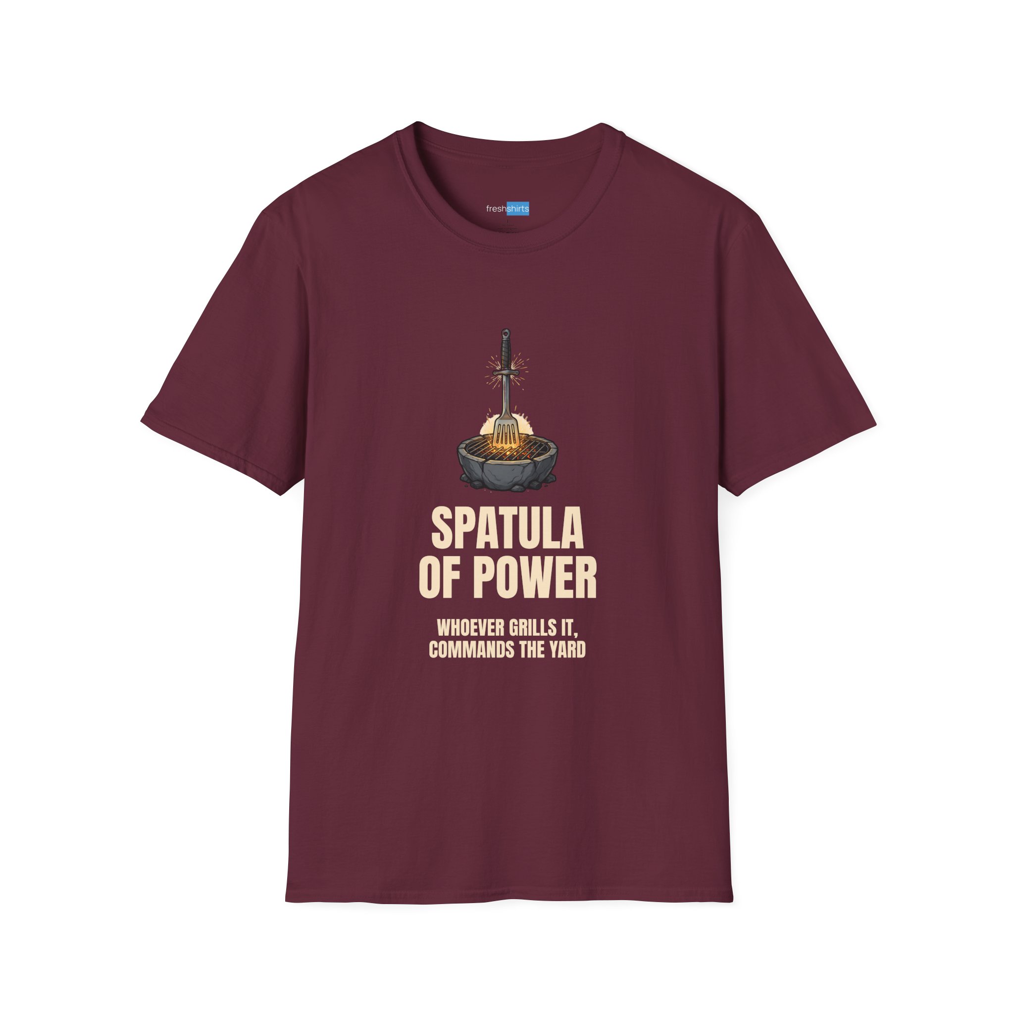 Spatula of Power Grilling Shirt - Maroon
