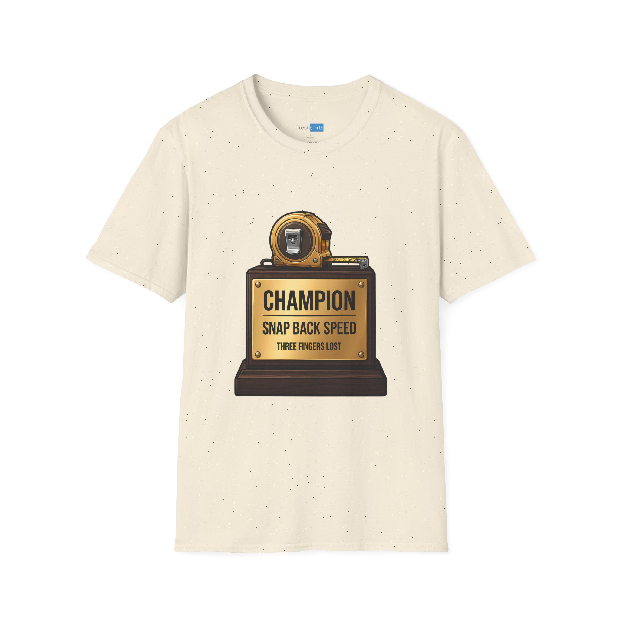 Champion Snap Back Speed Tape Measure Trophy Shirt - Natural