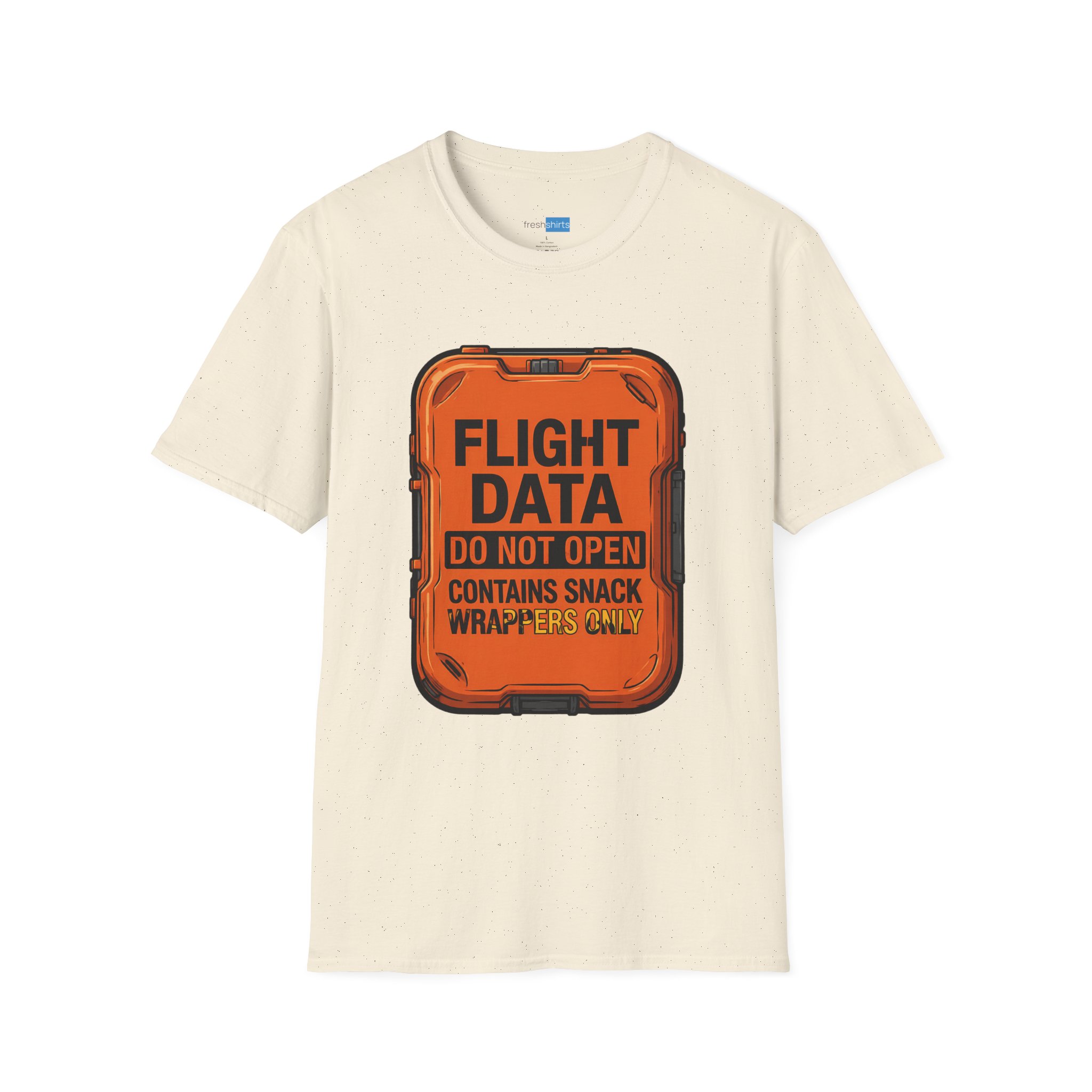 Flight Data Do Not Open Black Box Shirt - Natural