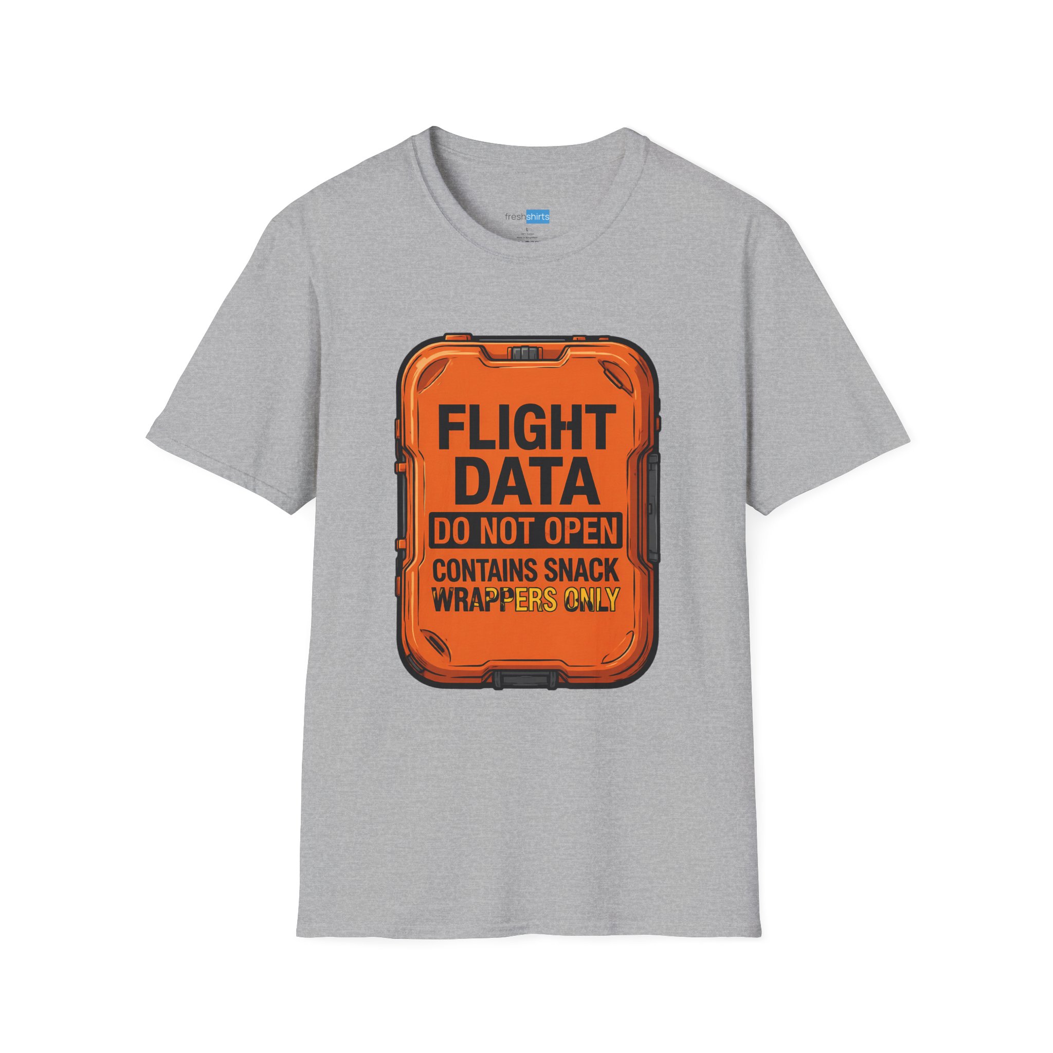 Flight Data Do Not Open Black Box Shirt - Sport Grey
