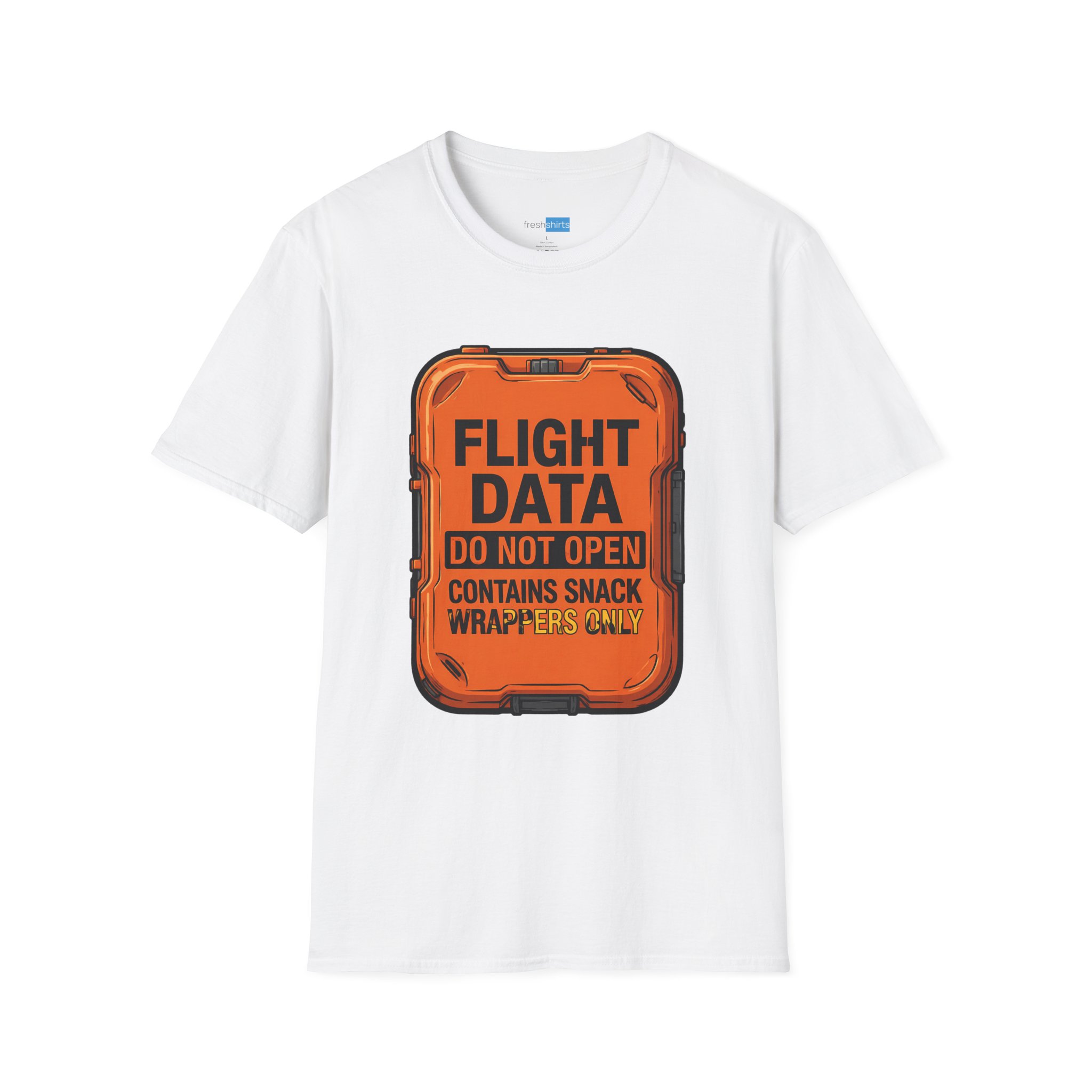 Flight Data Do Not Open Black Box Shirt - White