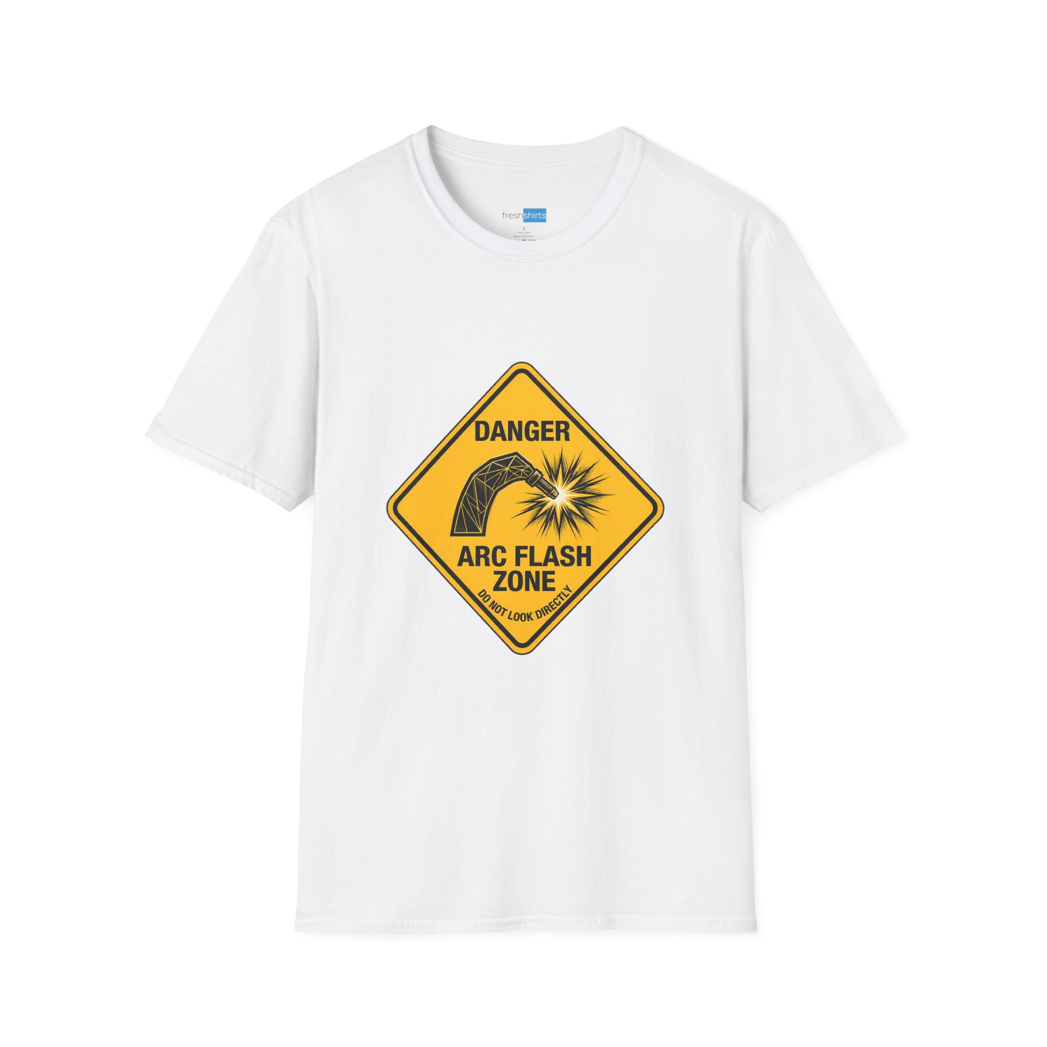 Arc Flash Zone Danger Sign Welding Shirt - White