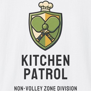 Kitchen Patrol Pickleball Shirt - Non-Volley Zone Division - white