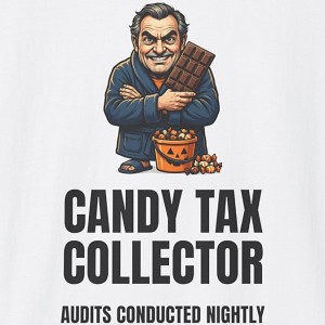 Candy Tax Collector Shirt - Audits Conducted Nightly Halloween Tee - white