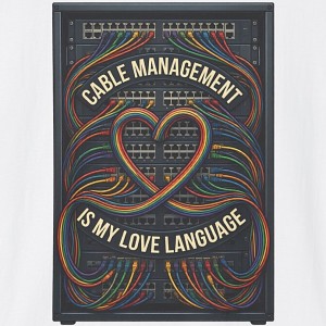 Cable Management Is My Love Language T-Shirt - white