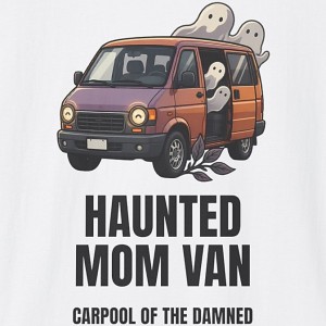 Haunted Mom Van Shirt - Carpool of the Damned Halloween Tee - white