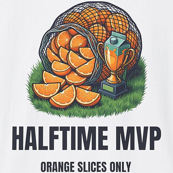 Halftime MVP Orange Slices Only Youth Soccer Shirt - white
