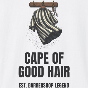 Cape of Good Hair Funny Barber Shirt - white