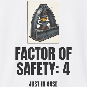 Factor of Safety 4 Shirt - Just in Case Engineering Tee - white