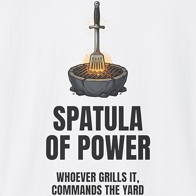 Spatula of Power Grilling Shirt - white