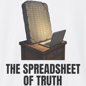 The Spreadsheet of Truth Funny Excel Shirt - white