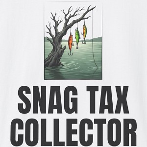 Snag Tax Collector Fishing T-Shirt - white