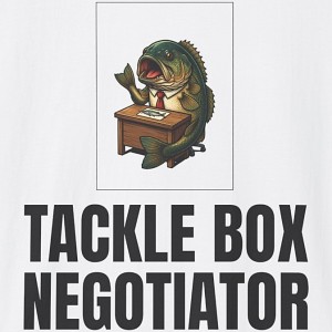 Tackle Box Negotiator Bass Fish Fishing Shirt - white