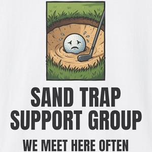 Sand Trap Support Group Funny Golf T-Shirt - white
