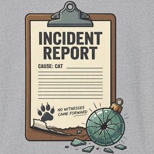 Incident Report Cat Broke the Ornament Christmas Shirt - sport-grey
