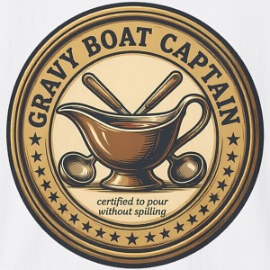 Gravy Boat Captain Shirt - Thanksgiving Gravy Lover Tee - white