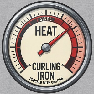 Curling Iron Heat Gauge Shirt - Proceed With Caution - sport-grey