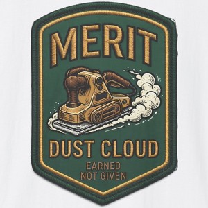 Sander Merit Badge Shirt - Dust Cloud Earned Not Given - White