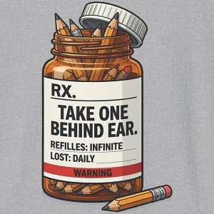 Carpenter Pencil Prescription Bottle Shirt - sport-grey