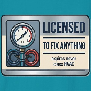 Licensed to Fix Anything HVAC Shirt - tropical-blue