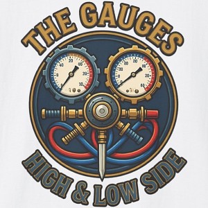 HVAC Manifold Gauge Shirt - High & Low Side - White