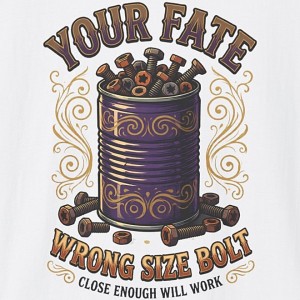 Your Fate Wrong Size Bolt Close Enough Will Work Shirt - White