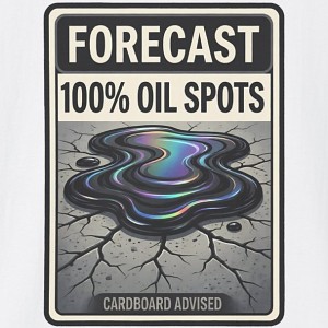 Garage Floor Forecast Oil Spots Shirt - White