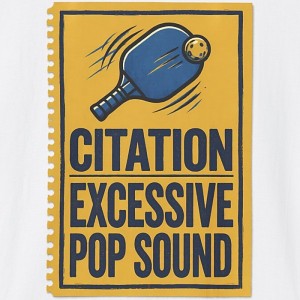 Citation Excessive Pop Sound Pickleball T-Shirt - White