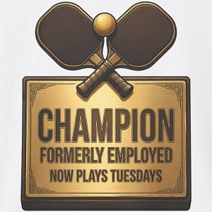 Champion Formerly Employed Now Plays Tuesdays Pickleball Shirt - White