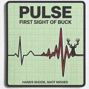 Buck Fever Pulse Shirt - First Sight of Buck Deer Hunting Tee - White