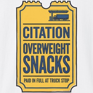 Citation Overweight Snacks Truck Stop Ticket Shirt - White