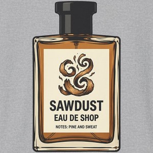 Eau de Sawdust Perfume Bottle Shirt - Woodworker Cologne Tee - Sport Grey