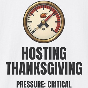 Hosting Thanksgiving Pressure Critical Shirt - White