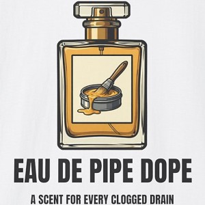 Eau De Pipe Dope Funny Plumber Perfume Shirt - White